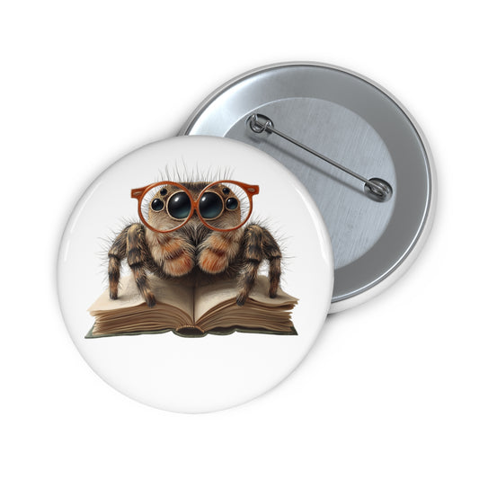 Spider Book Club - Metal Pin Button