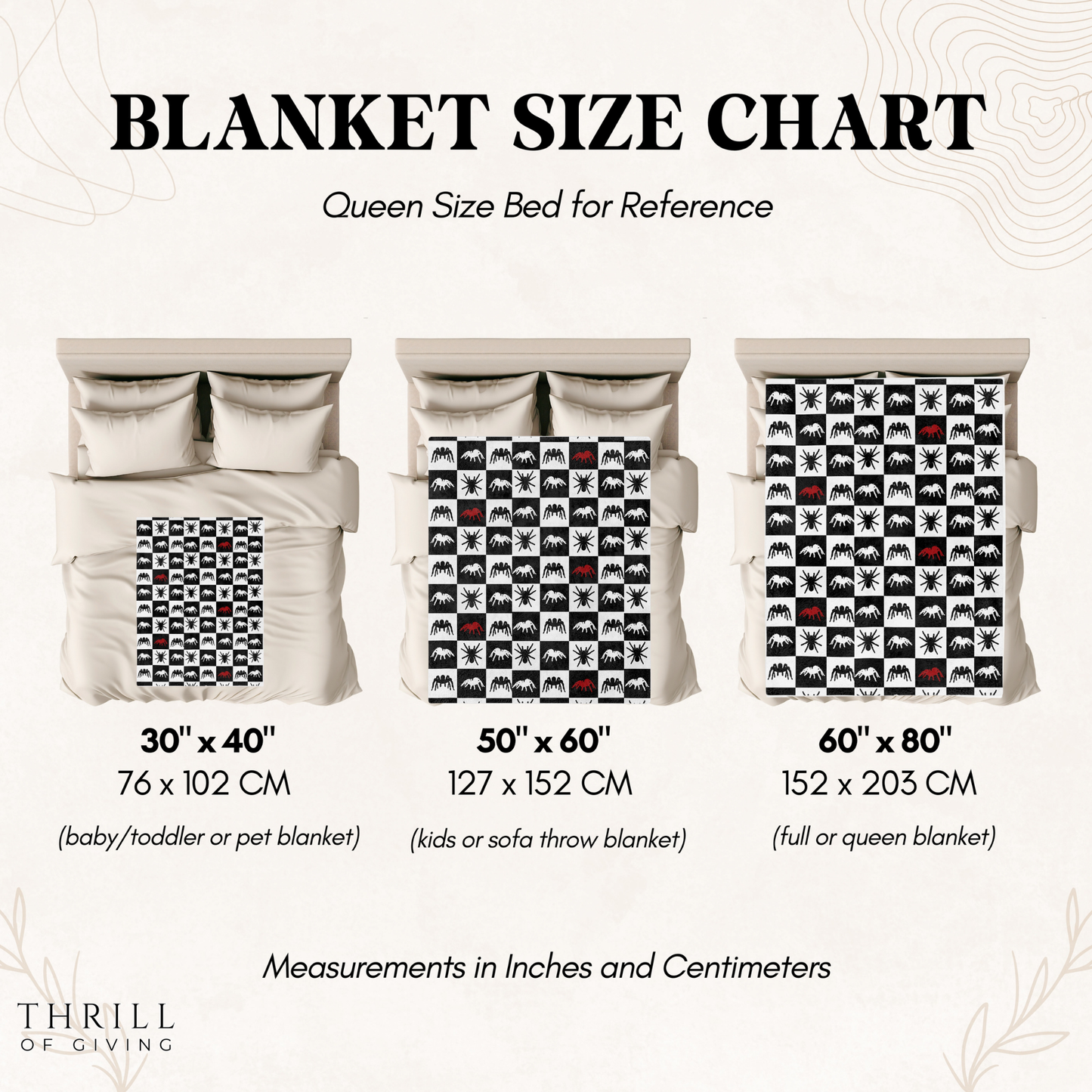 Spider Checkered Blanket