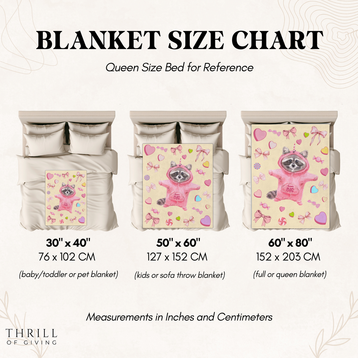 Cute Raccoon Kids Blanket