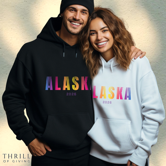 Aurora Borealis ALASKA Hoodie - Unisex Custom Hooded sweatshirt