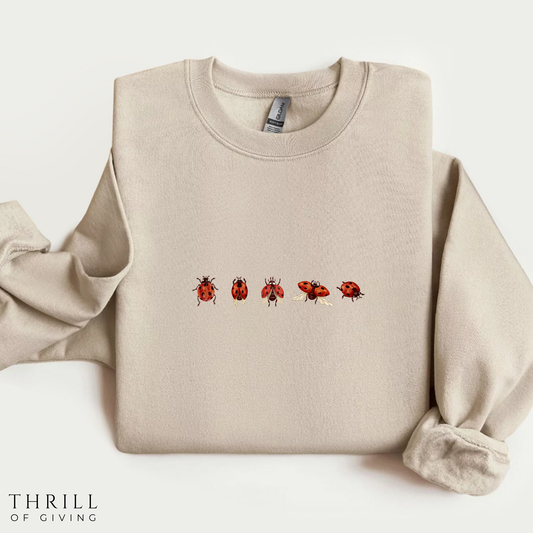 Minimal Ladybug Sweatshirt - Lucky You