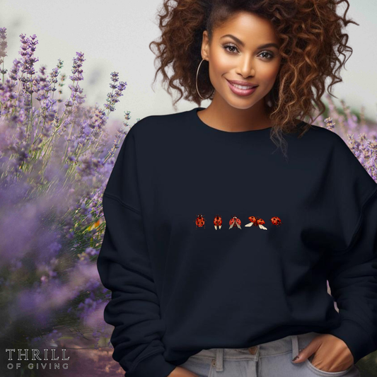 Minimal Ladybug Sweatshirt - Lucky You