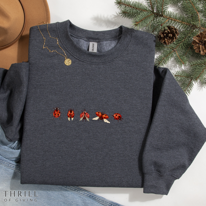 Minimal Ladybug Sweatshirt - Lucky You
