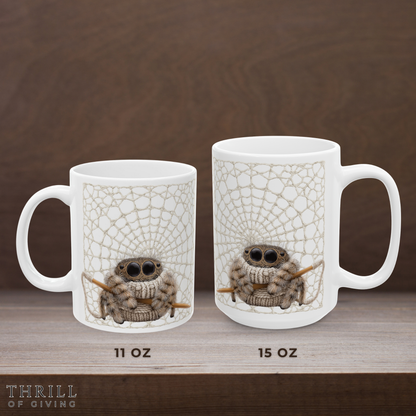 Funny Crocheting Spider Mug