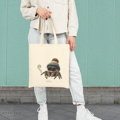 Curious Spider - Cotton Canvas Tote Bag