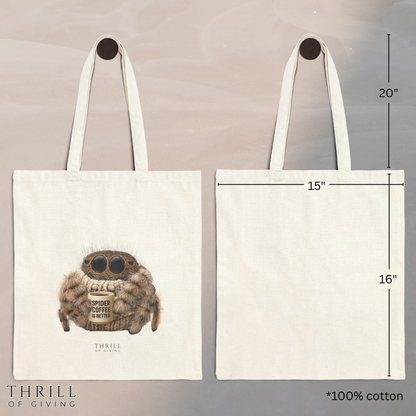 Spider Coffee is Better - Cotton Canvas Tote Bag