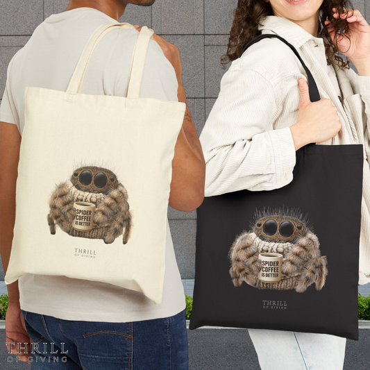 Spider Coffee is Better - Cotton Canvas Tote Bag