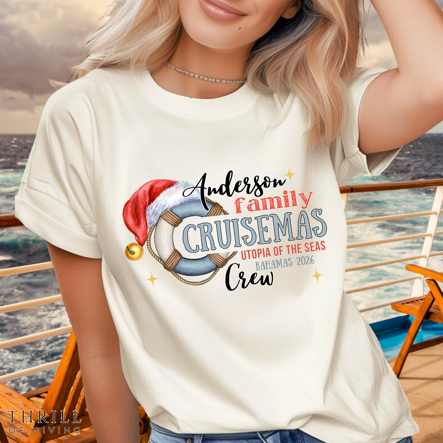 Custom CRUISE Family Christmas T-shirt