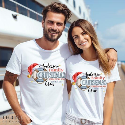 Custom CRUISE Family Christmas T-shirt