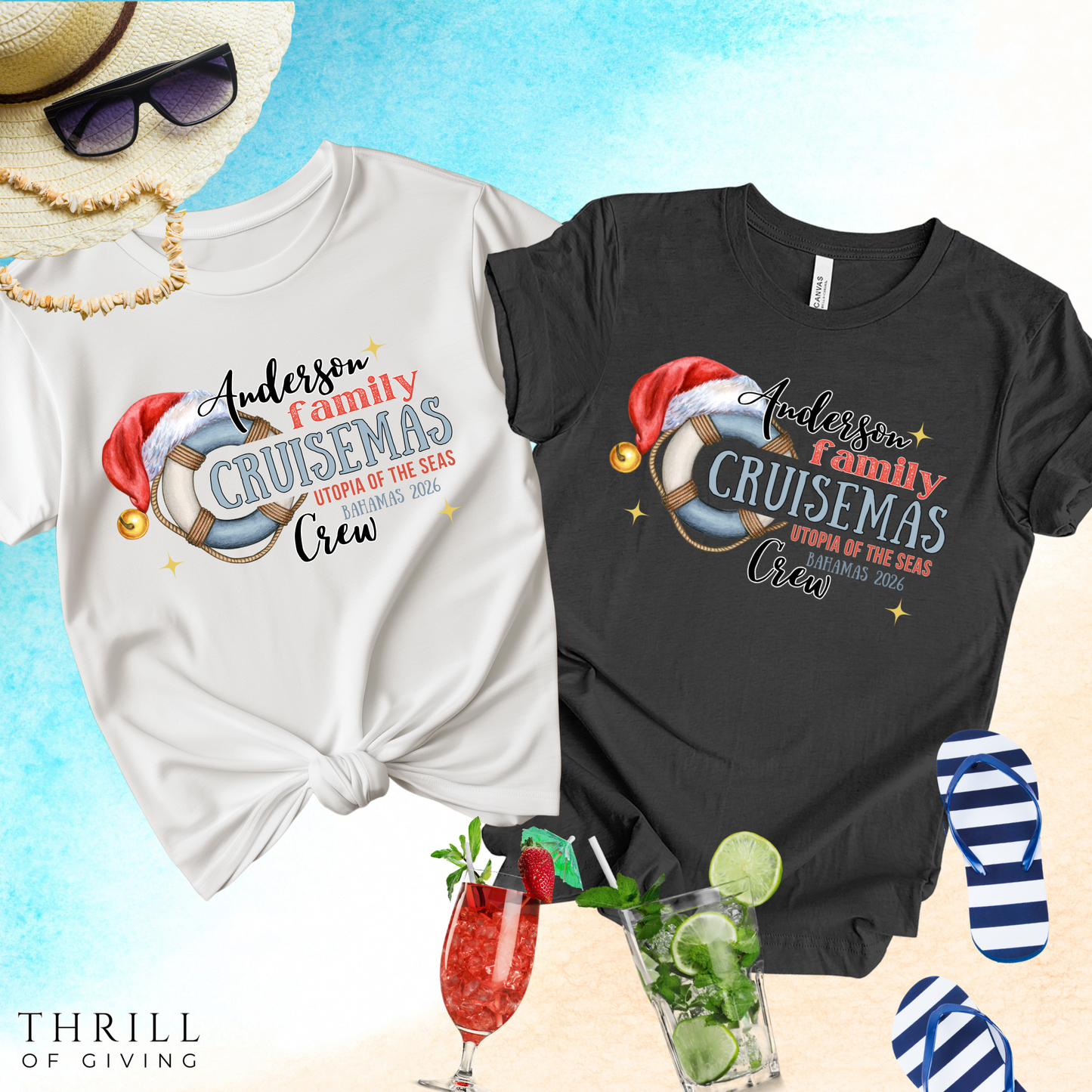Custom CRUISE Family Christmas T-shirt