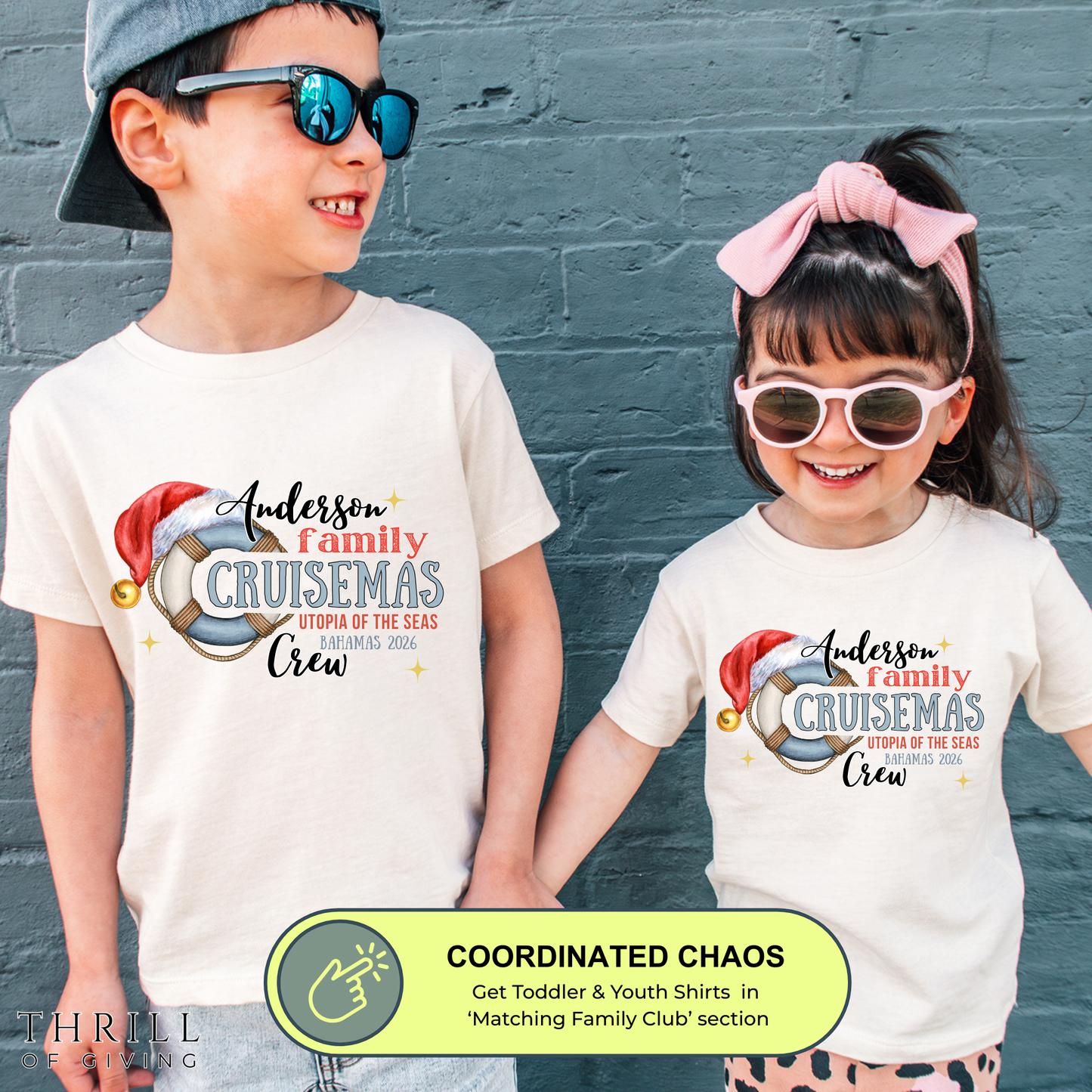 Custom CRUISE Family Christmas T-shirt