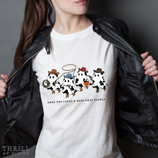 Funny Halloween shirt - Drop the Candy and Back Away Slowly