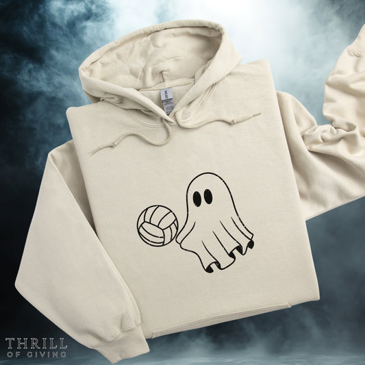 Volleyball Ghost Hoodie - Unisex Halloween hoodie