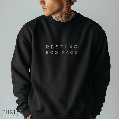 Resting BOO Face - Casual chic Halloween Sweatshirt