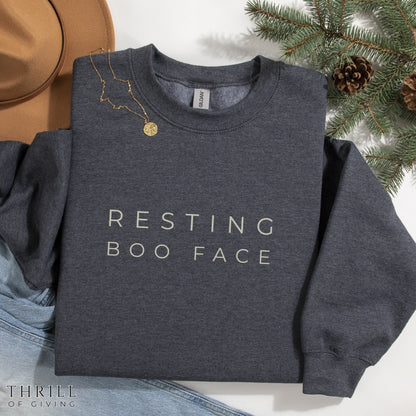 Resting BOO Face - Casual chic Halloween Sweatshirt