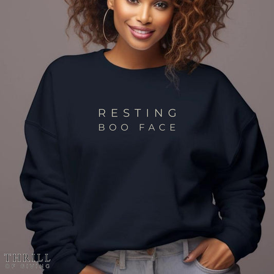 Resting BOO Face - Casual chic Halloween Sweatshirt