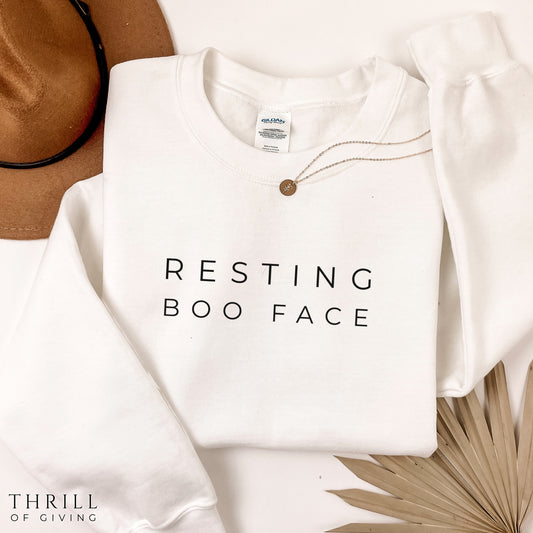 Resting BOO Face - Casual chic Halloween Sweatshirt
