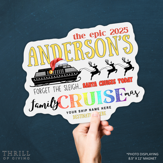 Cruise Door Magnets - Personalized Christmas Family cruise