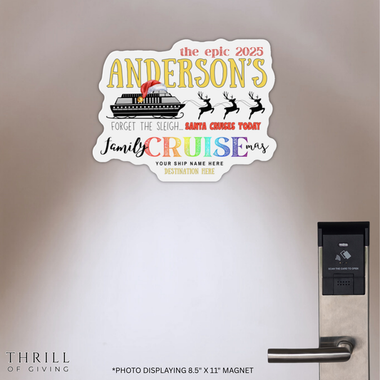 Cruise Door Magnets - Personalized Christmas Family cruise
