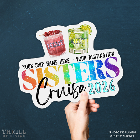 SISTERS CRUISE - Personalized Cruise Door Magnets