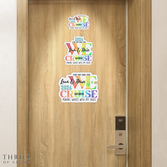 We CRUISE - Fun Personalized Cruise Door Magnets