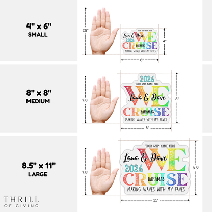 We CRUISE - Fun Personalized Cruise Door Magnets