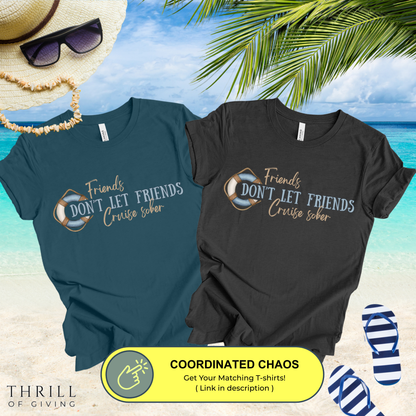Funny Cruise Door Magnets - Friends don't Let Friends Cruise sober