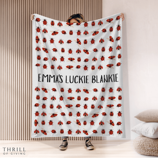 Ladybug Blanket - Personalized