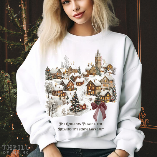 Tiny Christmas village sweatshirt