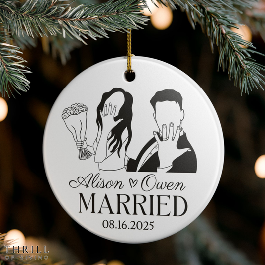 Our First Christmas Married Ornaments