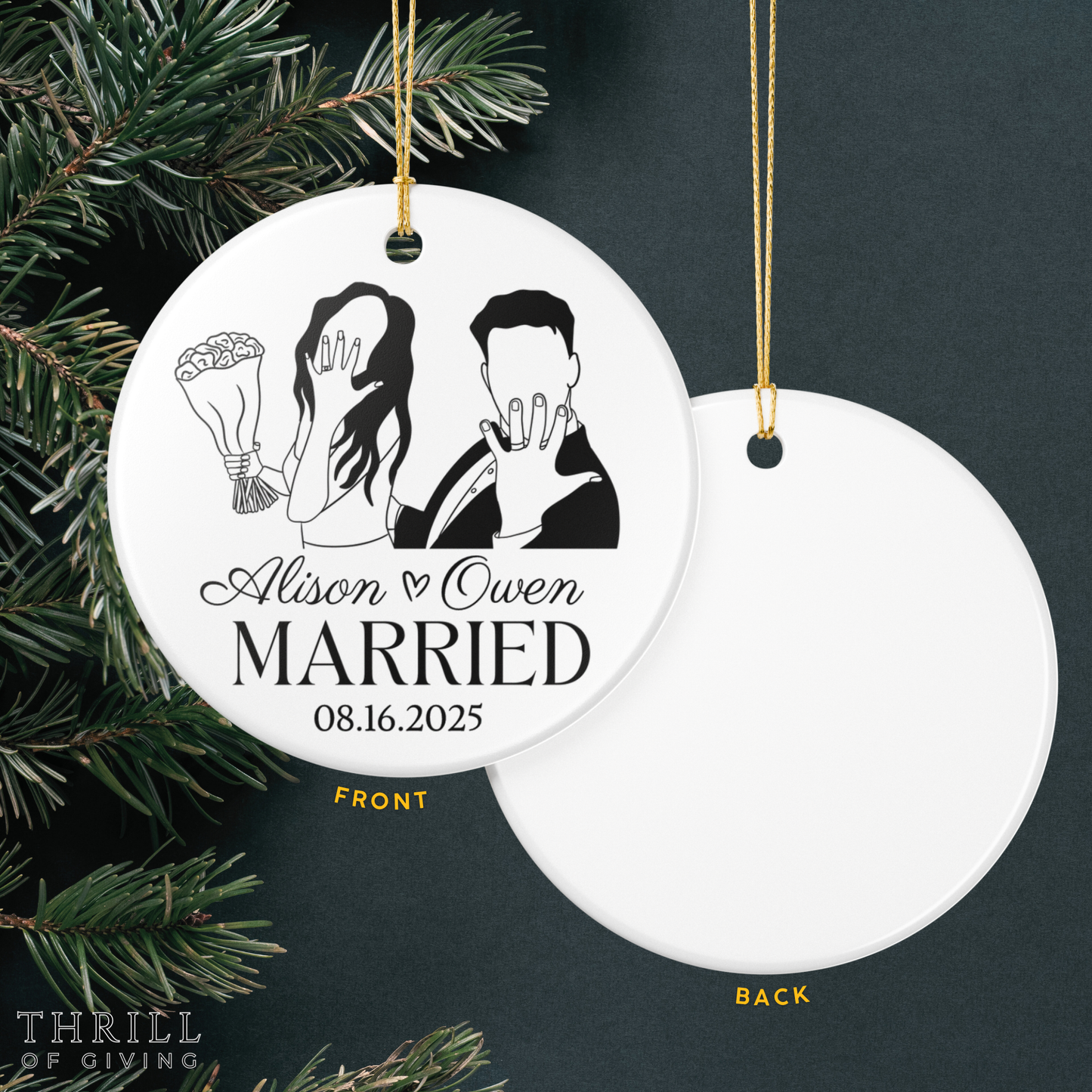 Our First Christmas Married Ornaments