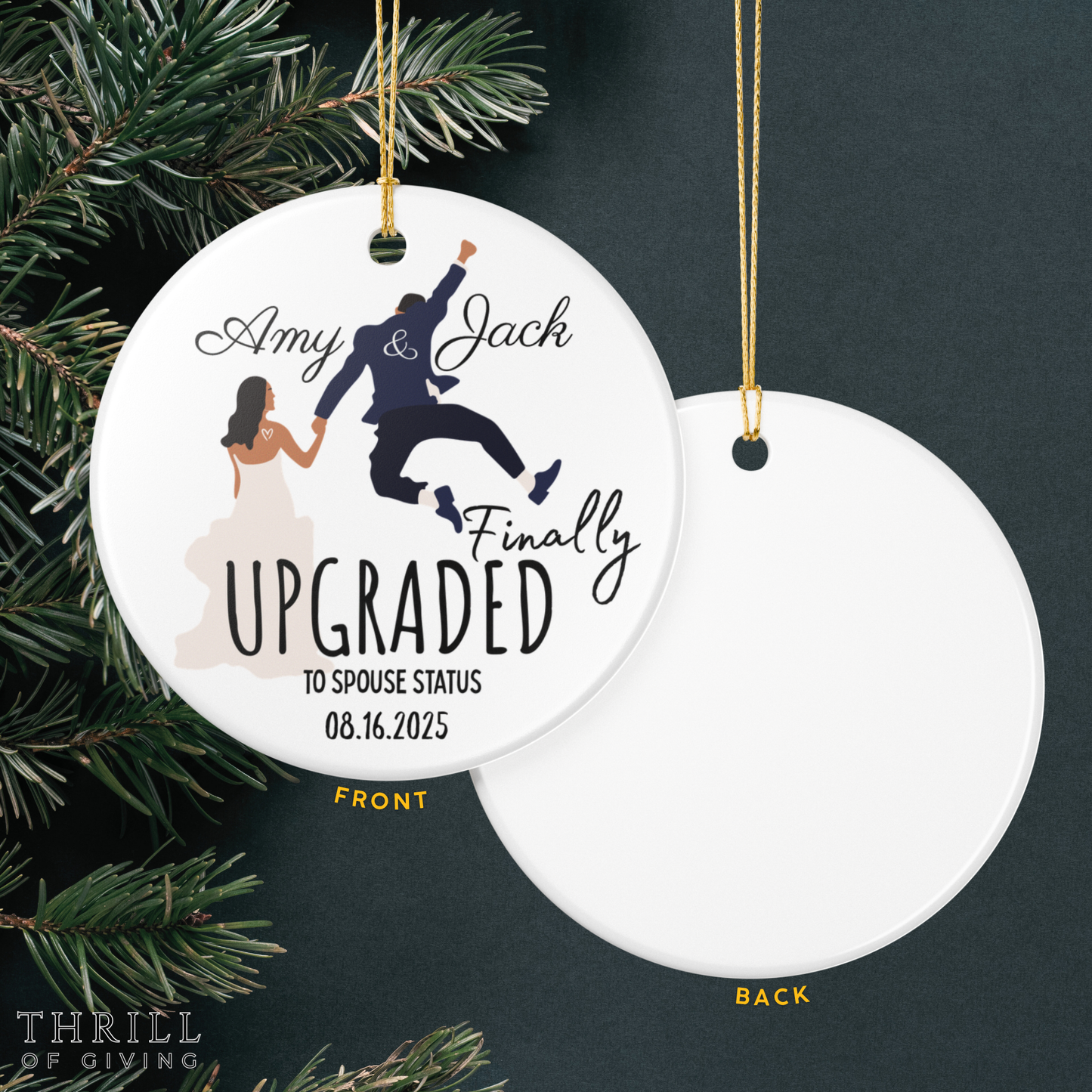 Personalized First Christmas Married Ornaments