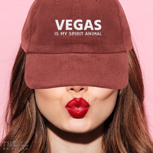 VEGAS is my spirit animal - Vintage Corduroy Cap