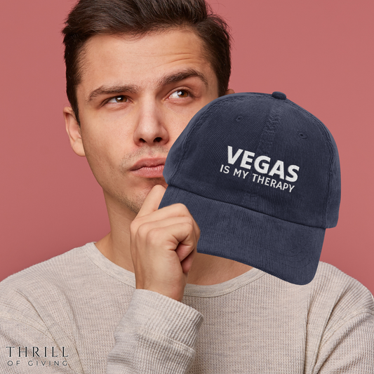 VEGAS is my therapy - Vintage Corduroy Cap