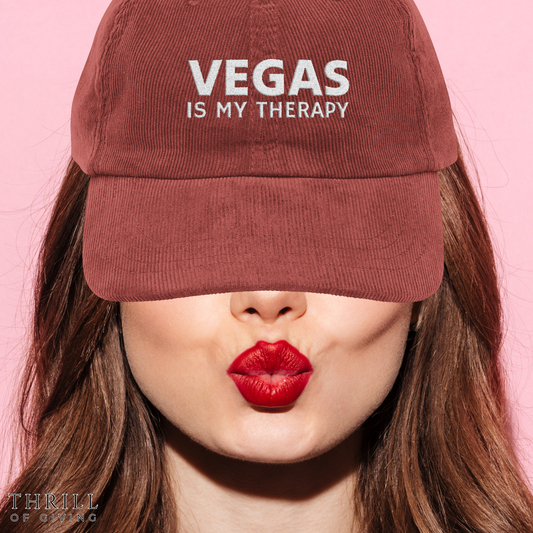 VEGAS is my therapy - Vintage Corduroy Cap