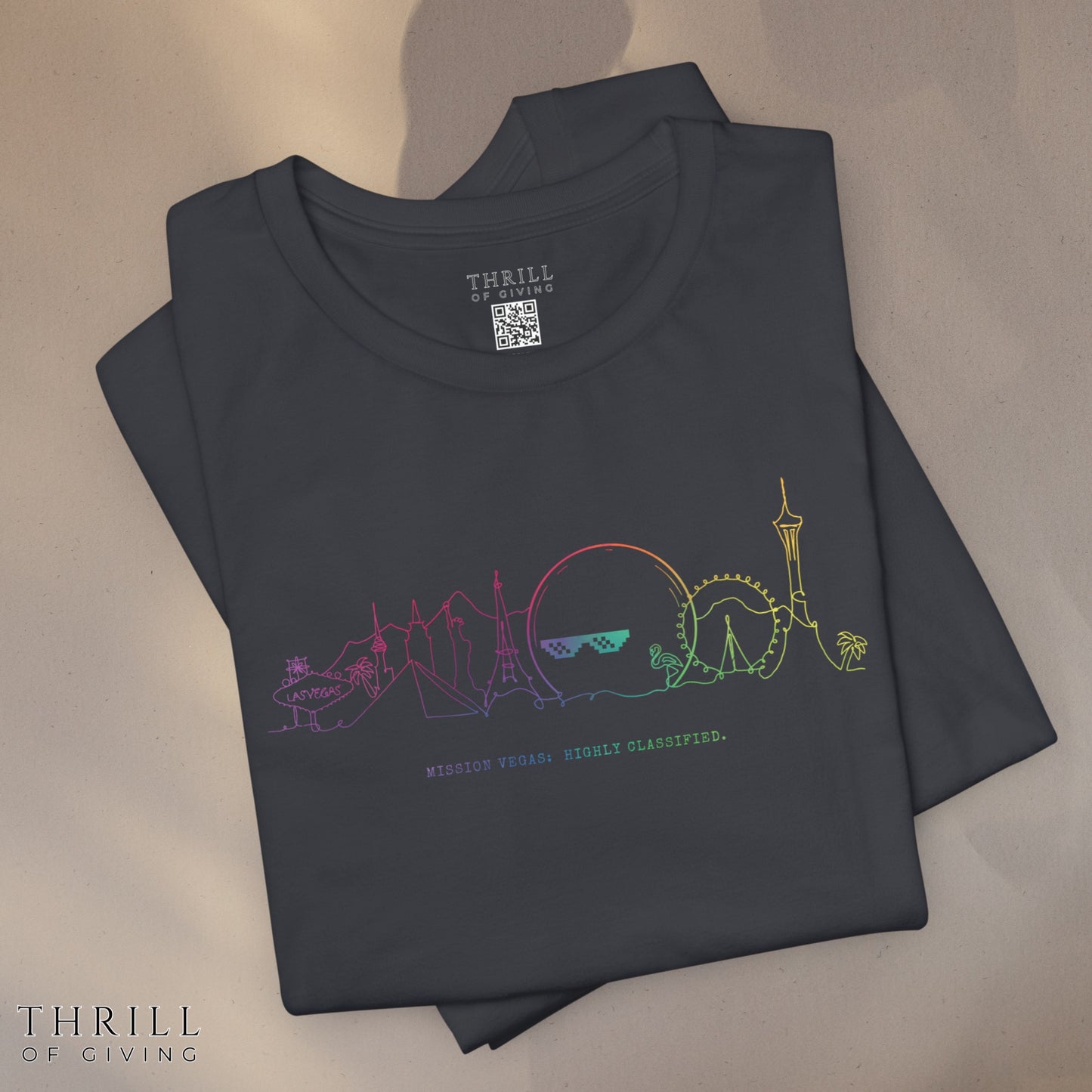 Funny Las Vegas T-shirt: Unisex quirky Vegas Tee - NEON Vegas Strip