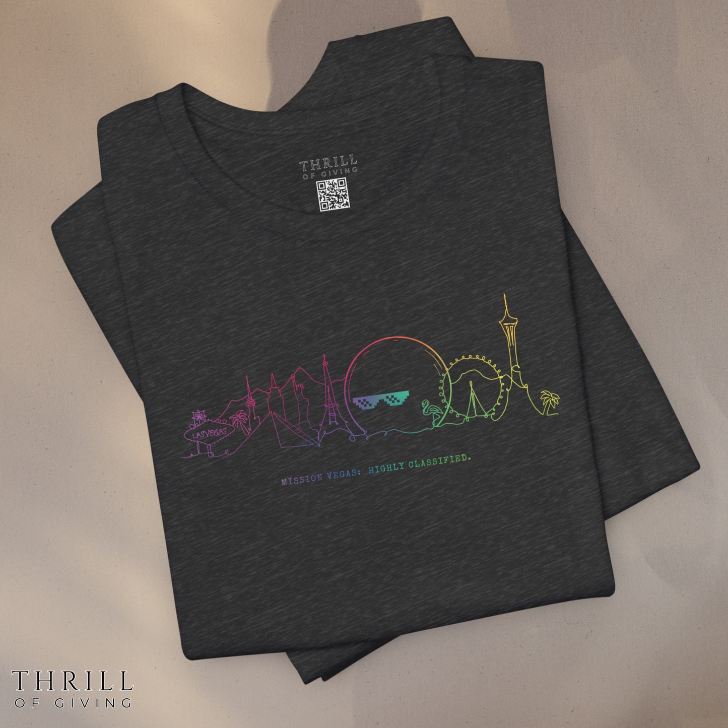 Funny Las Vegas T-shirt: Unisex quirky Vegas Tee - NEON Vegas Strip