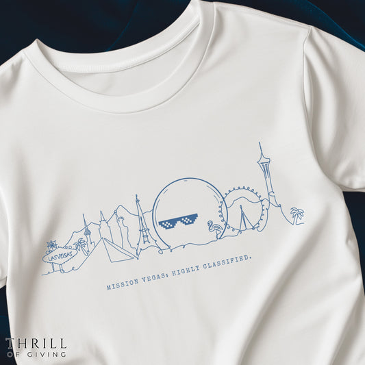 Funny Las Vegas T-shirt: Unisex quirky Vegas Vegas Strip Sketch Tee