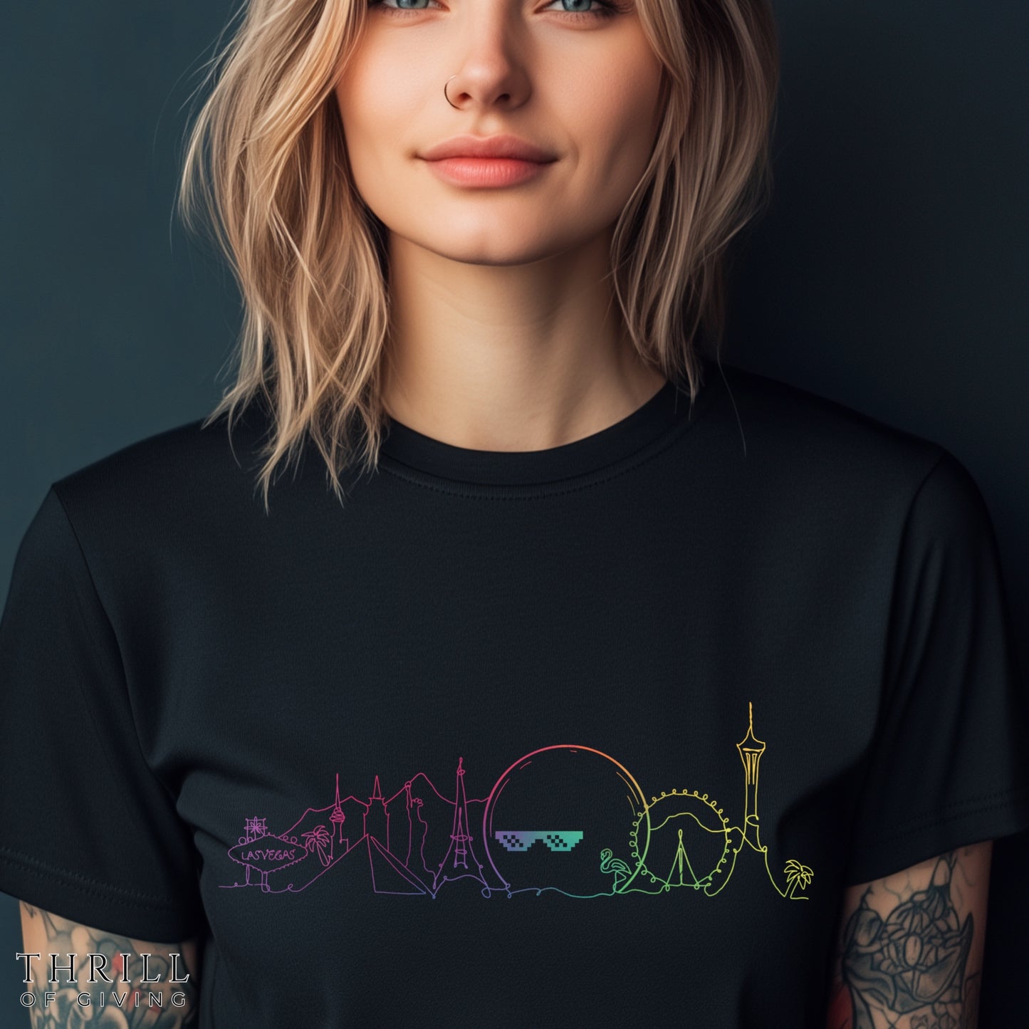 Las Vegas Strip T-shirt: Unisex quirky Minimalist Vegas shirt