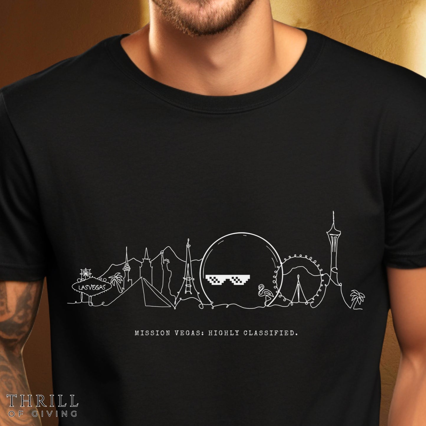 Funny Las Vegas T-shirt: Unisex quirky Vegas Minimalist Tee
