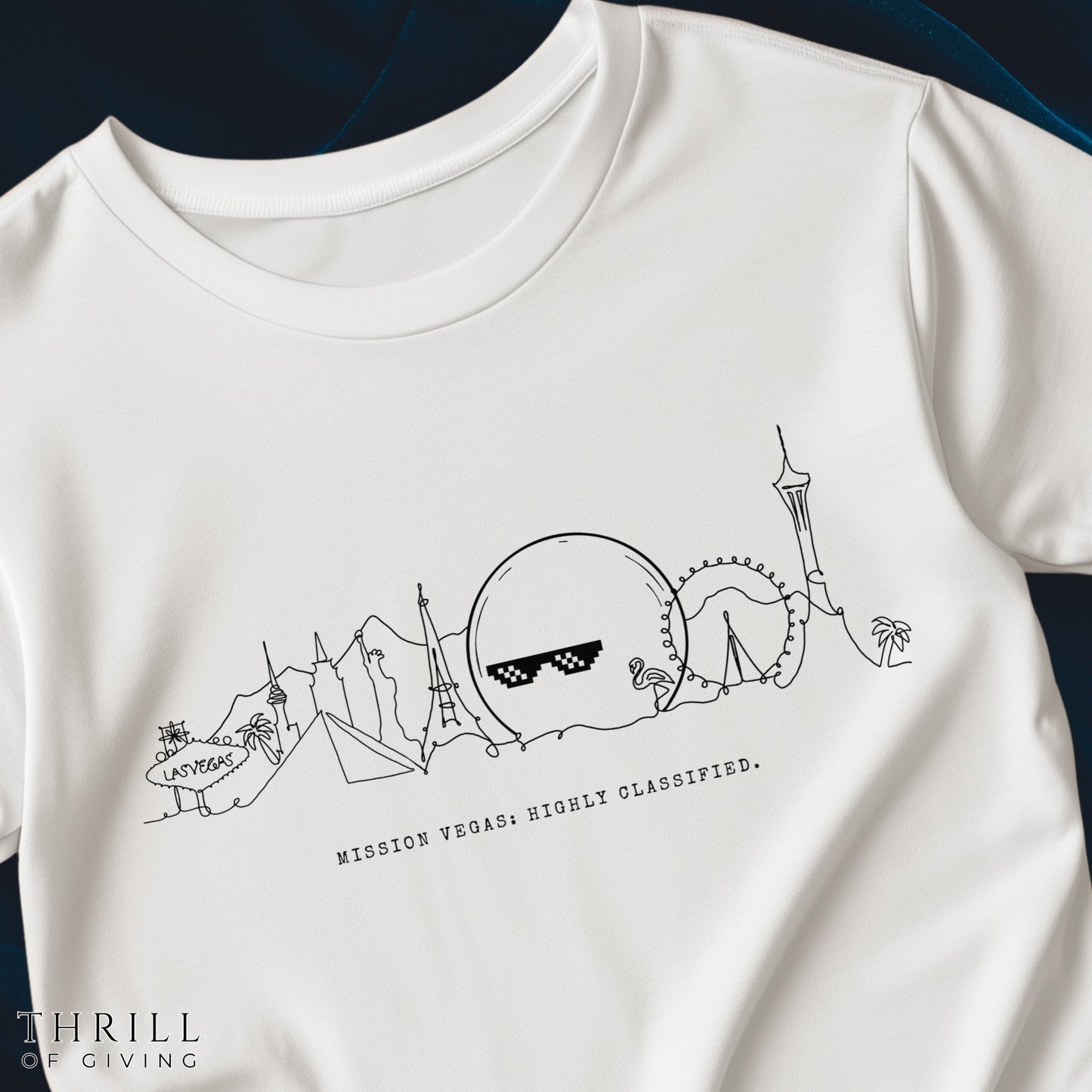 Funny Las Vegas T-shirt: Unisex quirky Vegas Minimalist Tee