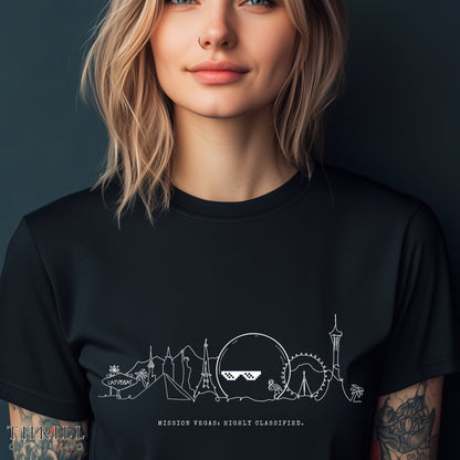 Funny Las Vegas T-shirt: Unisex quirky Vegas Minimalist Tee