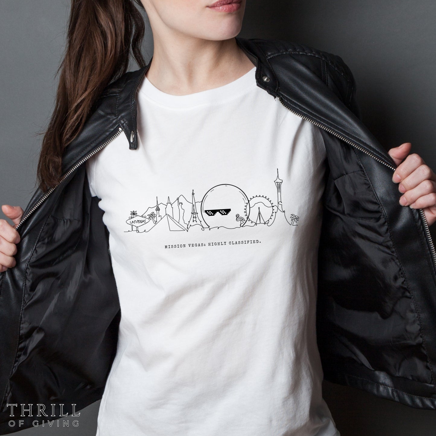 Funny Las Vegas T-shirt: Unisex quirky Vegas Minimalist Tee