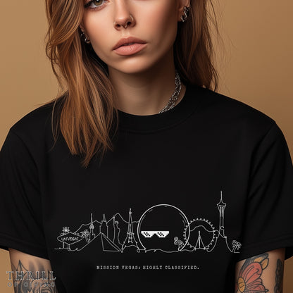 Funny Las Vegas T-shirt: Unisex quirky Vegas Minimalist Tee