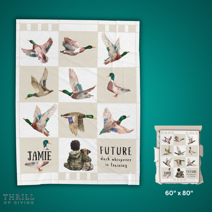 Personalized Mallard Duck blanket
