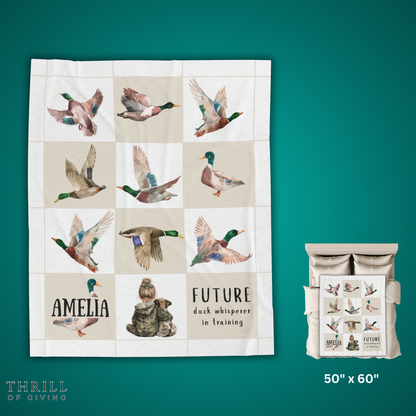 Personalized Mallard Duck blanket