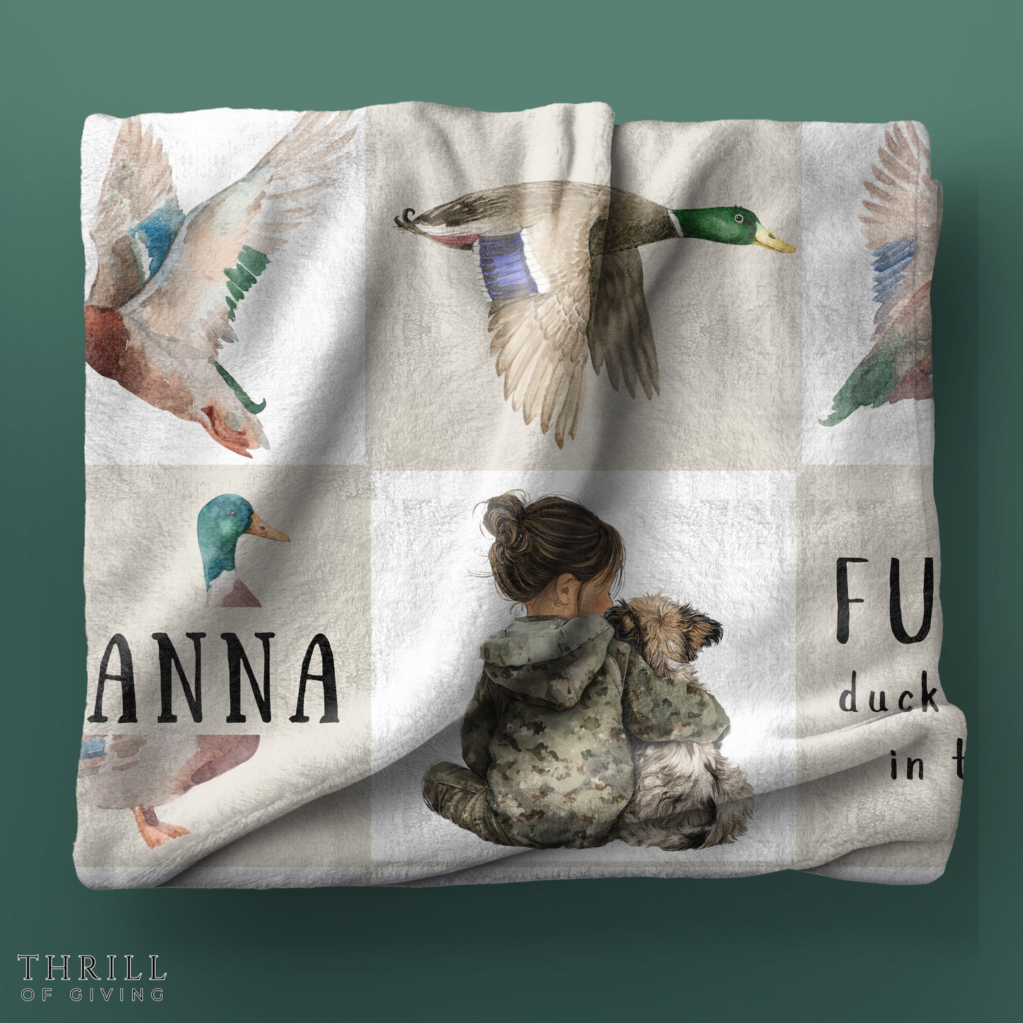 Personalized Mallard Duck blanket