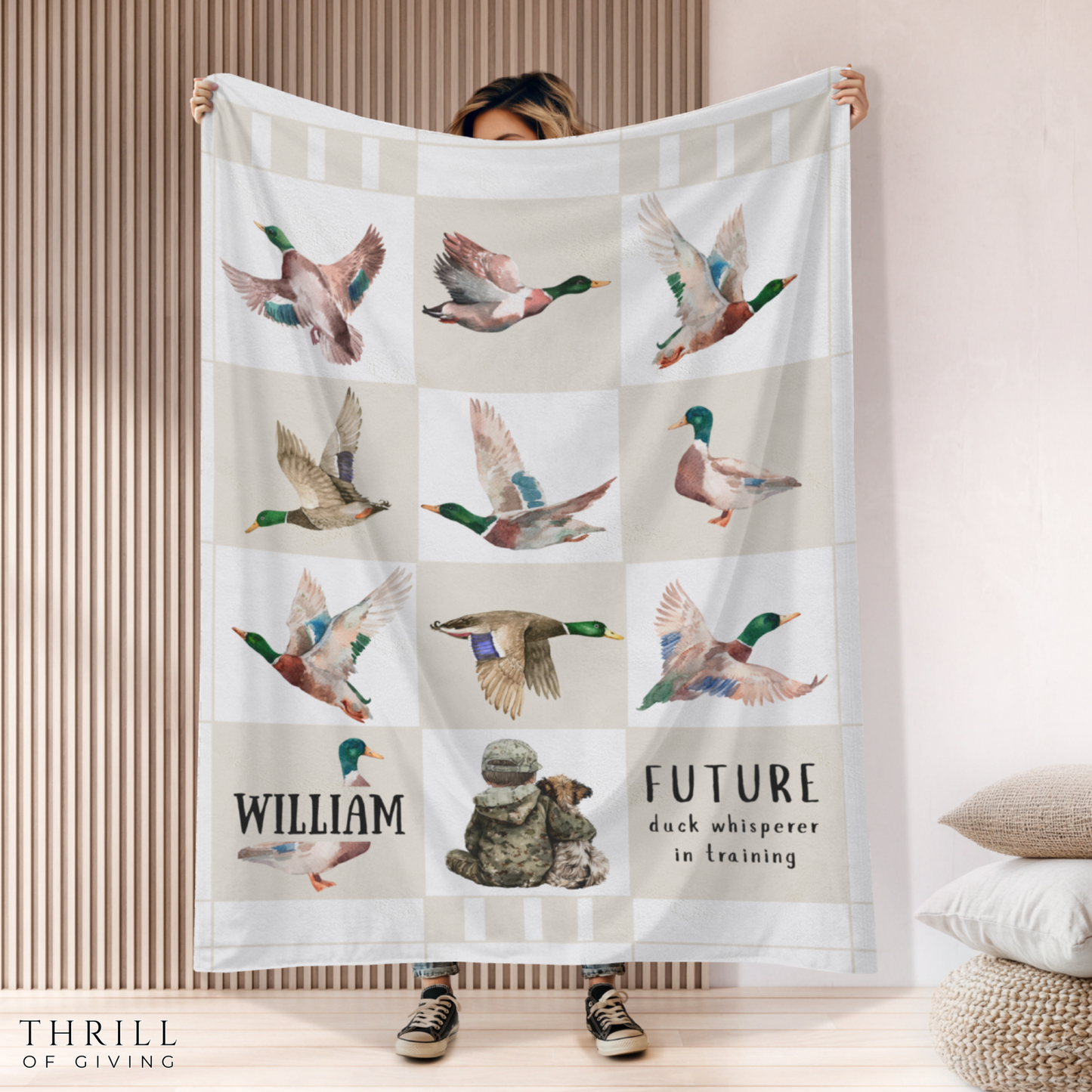 Personalized Mallard Duck blanket