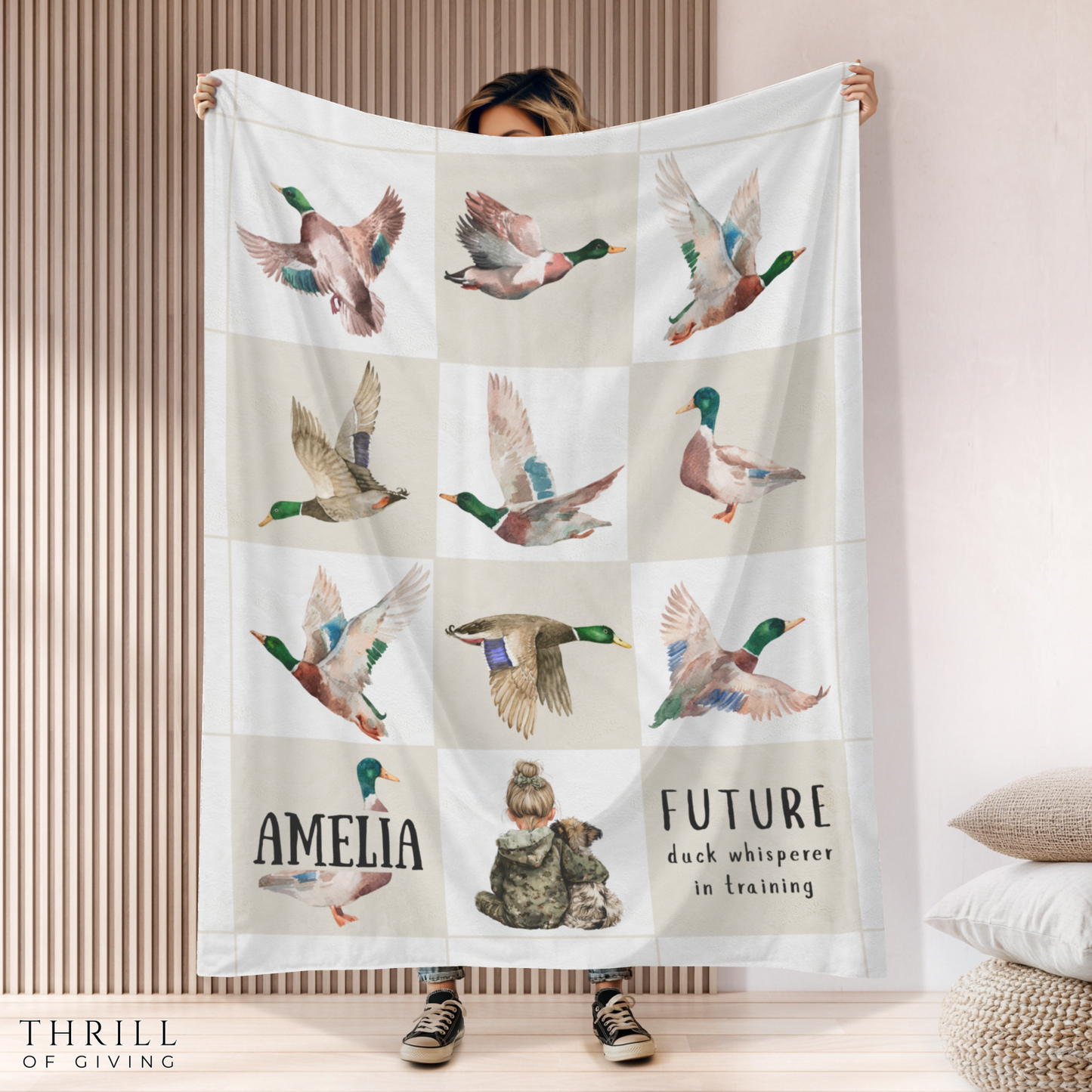 Personalized Mallard Duck blanket