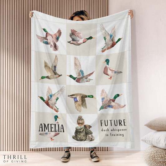 Personalized Mallard Duck blanket